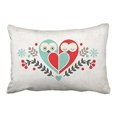 thumbnail image 1 of WinHome Happy Valentine Day Blue And Red Owls Fall In Love Decorative Pillowcases With Hidden Zipper Decor Cushion Covers Two Side 20x30 inches, 1 of 1