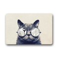 thumbnail image 1 of WinHome Hipster Cat Wearing Sunglasses Doormat Floor Mats Rugs Outdoors/Indoor Doormat Size 23.6x15.7 inches, 1 of 1