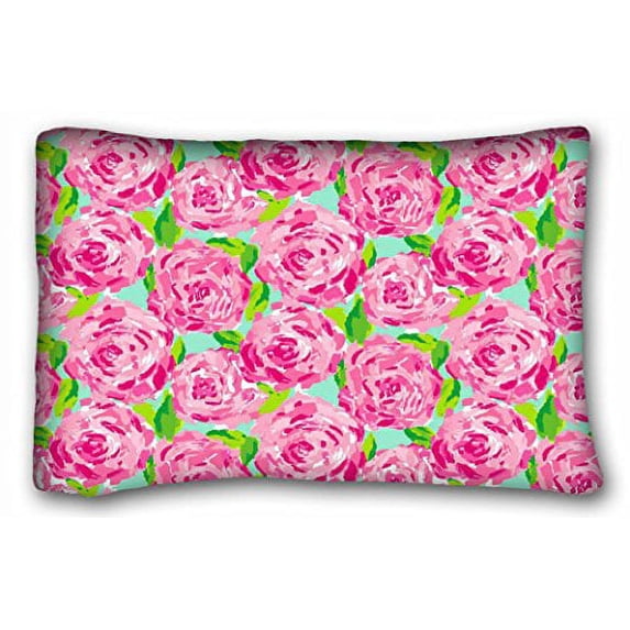 WinHome Home Flower Pillow Case Cases Cover Cushion Covers Sofa Size 20x30 Inches Two Side