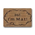 thumbnail image 1 of WinHome Humorous Funny Saying Hi! I am Mat Doormat Floor Mats Rugs Outdoors/Indoor Doormat Size 23.6x15.7 inches, 1 of 1
