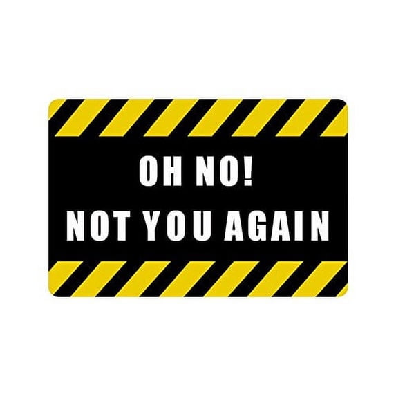 WinHome Humorous Funny Saying Oh No Not You Again Doormat Floor Mats Rugs Outdoors/Indoor Doormat Size 23.6x15.7 inches