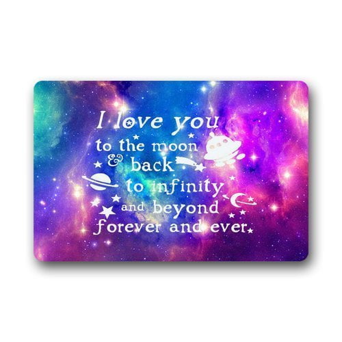WinHome I Love You To The Moon And Back Doormat Floor Mats Rugs Outdoors/Indoor Doormat Size 23.6x15.7 inches