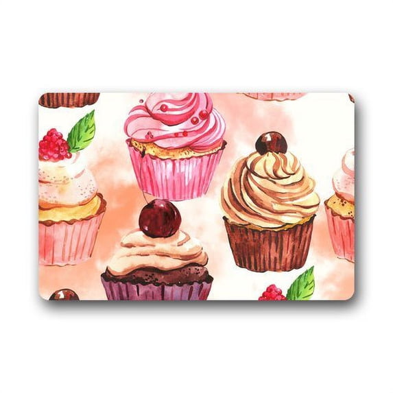 WinHome Ice Cream Cake Doormat Floor Mats Rugs Outdoors/Indoor Doormat Size 30x18 inches