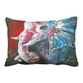 thumbnail image 1 of WinHome The Intelligent Elegant Elephant Polyester 20 x 30 Inch Rectangle Throw Pillow Covers With Hidden Zipper Home Sofa Cushion Decorative Pillowcases, 1 of 1