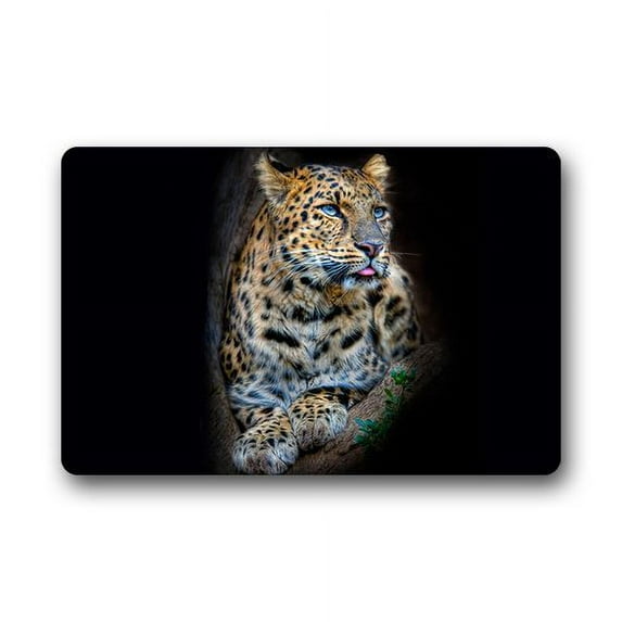 WinHome Leopard on Branch Doormat Floor Mats Rugs Outdoors/Indoor Doormat Size 23.6x15.7 inches