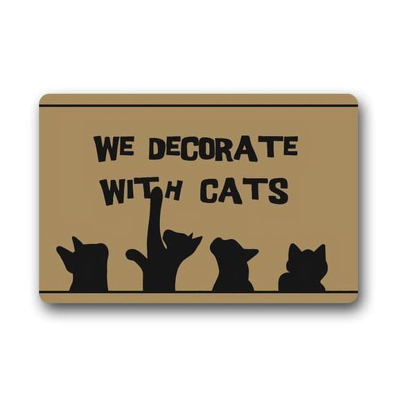 WinHome Lovely Cats Doormat Floor Mats Rugs Outdoors/Indoor Doormat Size 23.6x15.7 inches