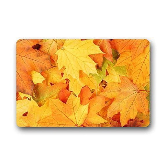 WinHome Maple Leaf Autumn Doormat Floor Mats Rugs Outdoors/Indoor Doormat Size 23.6x15.7 inches