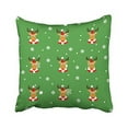 thumbnail image 1 of WinHome Merry Christmas Cute Reindeers Snowflake Patterns Decorative Pillowcases With Hidden Zipper Decor Cushion Covers Two Sides 20x20 inches, 1 of 1