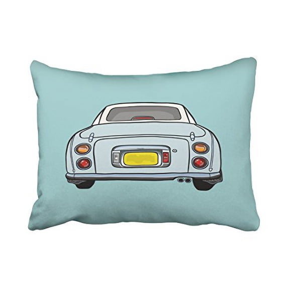 WinHome Mint Green Cute Cartoon Car Lovely Fashion Popular Unique Elegant Pattern Polyester 20 x 30 Inch Rectangle Throw Pillow Covers With Hidden Zipper Home Sofa Cushion Decorative Pillowcases