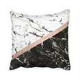 thumbnail image 1 of WinHome Modern Black White Marble Color Block Rose Gold Polyester 18 x 18 Inch Square Throw Pillow Covers with Hidden Zipper Home Sofa Cushion Decorative Pillowcases, 1 of 1