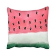thumbnail image 1 of WinHome Modern Summer Red Green Watercolor Watermelon Polyester 18 x 18 Inch Square Throw Pillow Covers with Hidden Zipper Home Sofa Cushion Decorative Pillowcases, 1 of 1