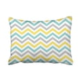 thumbnail image 1 of WinHome Modern Vintage White Bule And Gray Yellow Chevron Simple Zigzag Pattern Polyester 20 x 30 Inch Rectangle Throw Pillow Covers With Hidden Zipper Home Sofa Cushion Decorative Pillowcases, 1 of 1