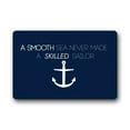 thumbnail image 1 of WinHome Nautical Anchor Quotes A Smooth Sea Never Made a Skilled Sailor Doormat Floor Mats Rugs Outdoors/Indoor Doormat Size 23.6x15.7 inches, 1 of 1