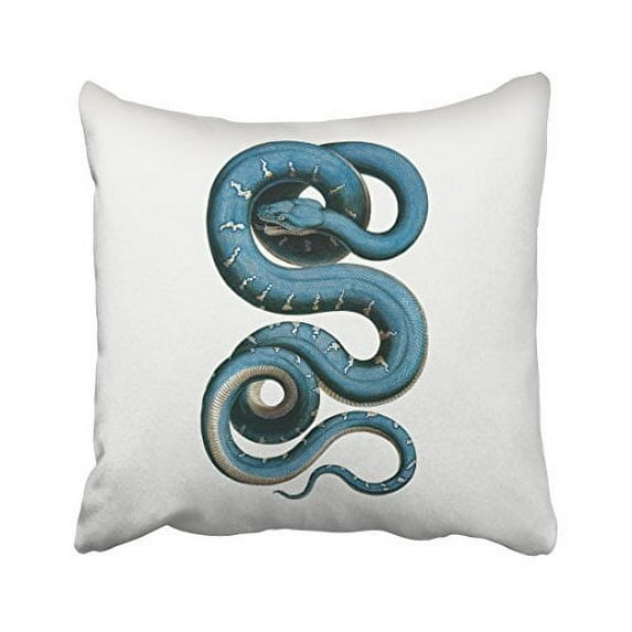 WinHome Navy Fierce Poisonous Snake Art Drawing Decorative Pillowcases With Hidden Zipper Decor Cushion Covers Two Sides 20x20 inches