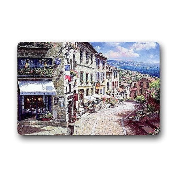 WinHome Nice France The City Doormat Floor Mats Rugs Outdoors/Indoor Doormat Size 23.6x15.7 inches