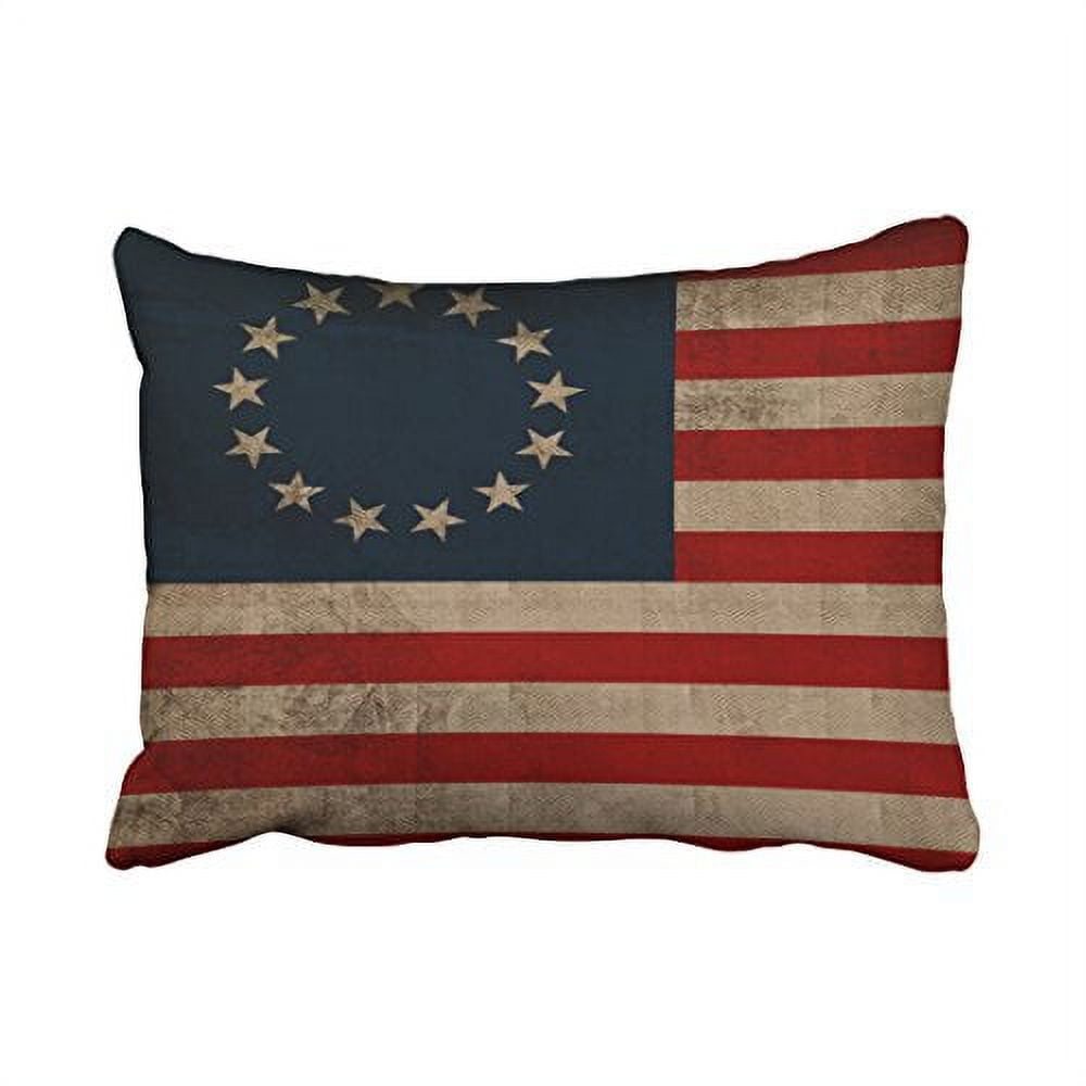 WinHome Old Traditional Vogue Vintage Look Early American Flag Polyester 20  x 30 Inch Rectangle Throw Pillow Covers With Hidden Zipper Home Sofa  Cushion Decorative Pillowcases 