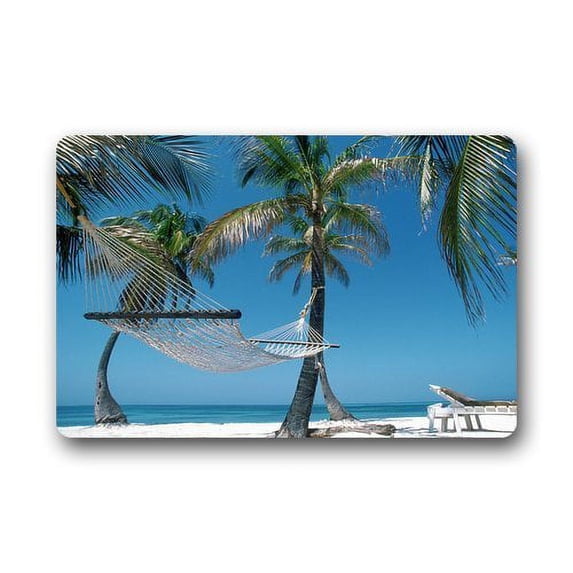 WinHome Palm Tree Doormat Floor Mats Rugs Outdoors/Indoor Doormat Size 23.6x15.7 inches