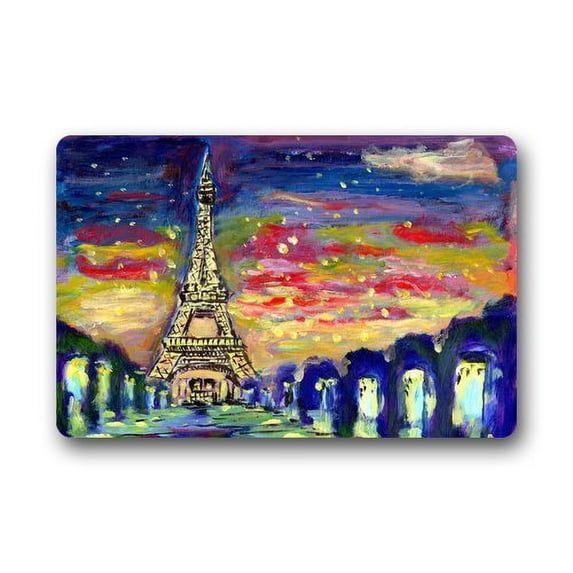 WinHome Paris Eiffel Tower Doormat Floor Mats Rugs Outdoors/Indoor Doormat Size 23.6x15.7 inches