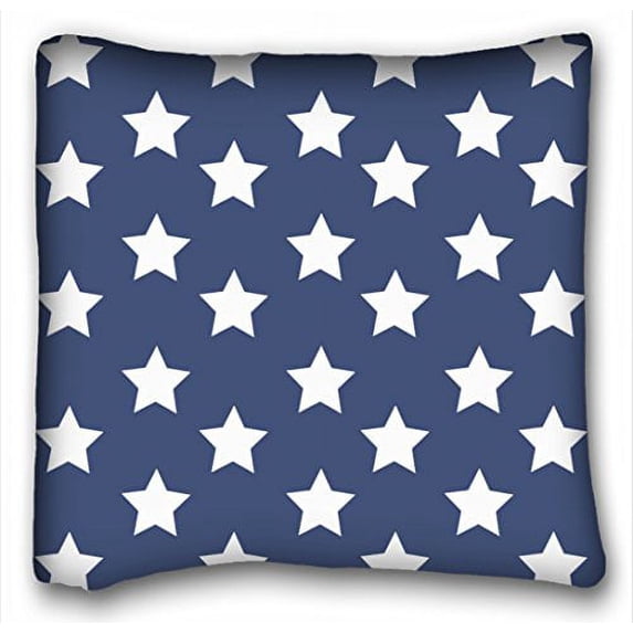 WinHome Personalized Square Pillowcases Stars And Stripes Patriotic Design Throw Pillow Case Cases Cover Cushion Covers Sofa Size 18x18 Inches Two Side