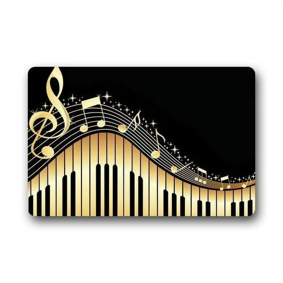 WinHome Piano Doormat Floor Mats Rugs Outdoors/Indoor Doormat Size 23.6x15.7 inches