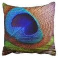 thumbnail image 1 of WinHome Pillowcases Cobalt Dark Blue Turquoise Abstract Macro Peacock Feather Decorative Throw Pillow Covers Protectors Cases Cushion Cover Case Couch Sofa Size 18x18 inches One Side print, 1 of 1