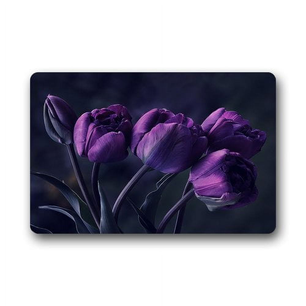 Custom Red Tulips Flower Doormat Welcome Mats Front Door Outdoor