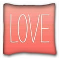 thumbnail image 1 of WinHome Prime Key Practical Softly Speak Out Love To Your Lover On Coral Pink Pillow Decorative Pillowcase Throw Pillow Cushion Cover Cushion Cover Pillow Case Size 20x20 Inches Two Side Print, 1 of 1