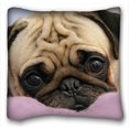 thumbnail image 1 of WinHome Pug Dog Custom Zippered Pillowcase Pillow Cases Cover Home Decorative By Pillow Cover Size 18x18 Inches Two Side Print, 1 of 1