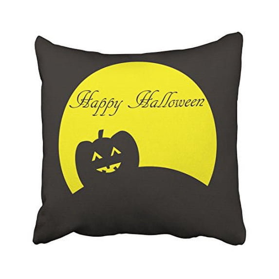 WinHome Pumpkin Happy Halloween Pillow Covers Cushion Cover Case 20x20 Inches Pillowcases Two Side