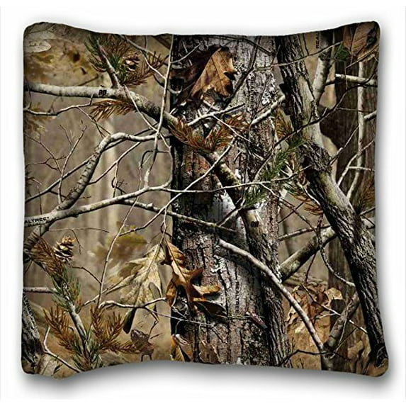 WinHome Realtree Camo Pillow Cases Covers Standard Size Pillowcase Size 20x20 Inches Two Side Print