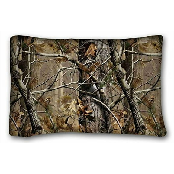 WinHome Realtree Camo Pillow Cases Covers Standard Size Pillowcase Size 20x30 Inches Two Sided Print