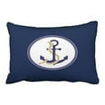 thumbnail image 1 of WinHome Rectangl Throw Pillow Covers Beautiful Retro Nautical Anchor Navy Blue Pillowcases Polyester 20 x 30 Inch With Hidden Zipper Home Sofa Cushion Decorative Pillowcase, 1 of 1
