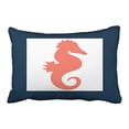 thumbnail image 1 of WinHome Rectangl Throw Pillow Covers Nautical Popular Seahorse Pillowcases Polyester 20 x 30 Inch With Hidden Zipper Home Sofa Cushion Decorative Pillowcase, 1 of 1
