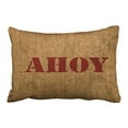thumbnail image 1 of WinHome Rectangl Throw Pillow Covers Nautical Word Ahoy Red Simple Pattern Pillowcases Polyester 20 x 30 Inch With Hidden Zipper Home Sofa Cushion Decorative Pillowcase, 1 of 1