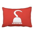 thumbnail image 1 of WinHome Rectangl Throw Pillow Covers Pirate Hook In Red And White Pillowcases Polyester 20 x 30 Inch With Hidden Zipper Home Sofa Cushion Decorative Pillowcase, 1 of 1