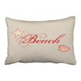 thumbnail image 1 of WinHome Rectangl Throw Pillow Covers Retro Nautical Beach Starfish Shell Decor Pillowcases Polyester 20 x 30 Inch With Hidden Zipper Home Sofa Cushion Decorative Pillowcase, 1 of 1