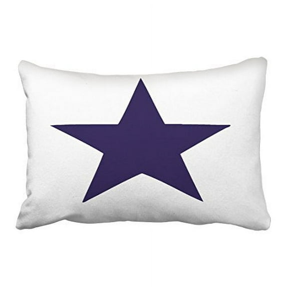 WinHome Rectangl Throw Pillow Covers Retro Navy Blue Nautical Star On White Background Pillowcases Polyester 20 x 30 Inch With Hidden Zipper Home Sofa Cushion Decorative Pillowcase