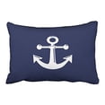 thumbnail image 1 of WinHome Rectangl Throw Pillow Covers Retro Navy Blue Nautical Wedding Sea Pillowcases Polyester 20 x 30 Inch With Hidden Zipper Home Sofa Cushion Decorative Pillowcase, 1 of 1