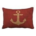 thumbnail image 1 of WinHome Rectangl Throw Pillow Covers Rustic Red Anchor On Burlap Look Simple Pattern Pillowcases Polyester 20 x 30 Inch With Hidden Zipper Home Sofa Cushion Decorative Pillowcase, 1 of 1