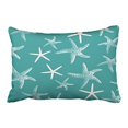 thumbnail image 1 of WinHome Rectangl Throw Pillow Covers Teal Starfish Pattern Simple Pattern Pillowcases Polyester 20 x 30 Inch With Hidden Zipper Home Sofa Cushion Decorative Pillowcase, 1 of 1