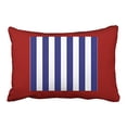 thumbnail image 1 of WinHome Rectangl Throw Pillow Covers Vintage Classic Nautical Blue And White Stripe Personalize Pillowcases Polyester 20 x 30 Inch With Hidden Zipper Home Sofa Cushion Decorative Pillowcase, 1 of 1