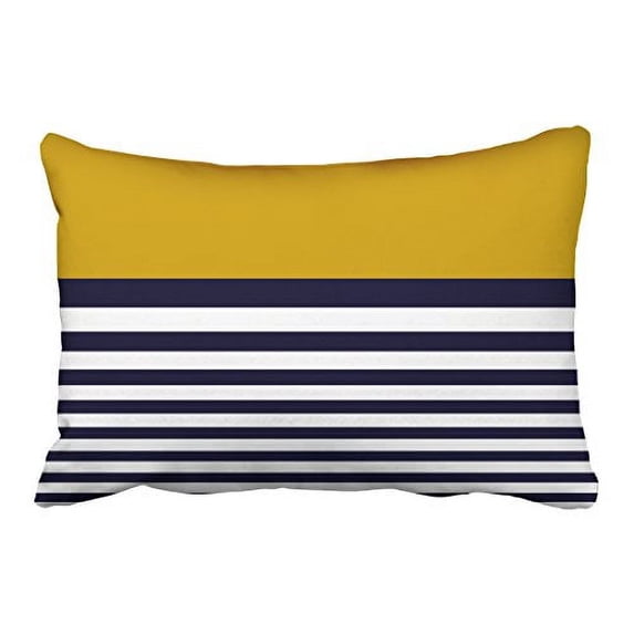 WinHome Rectangl Throw Pillow Covers Vintage Design Nautical Stripes Decorative Pillowcases Polyester 20 x 30 Inch With Hidden Zipper Home Sofa Cushion Decorative Pillowcase