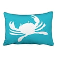 thumbnail image 1 of WinHome Rectangl Throw Pillow Covers Vintage Nautical Crab In Turquoise Blue Pillowcases Polyester 20 x 30 Inch With Hidden Zipper Home Sofa Cushion Decorative Pillowcase, 1 of 1