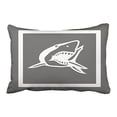 thumbnail image 1 of WinHome Rectangl Throw Pillow Covers Vintage White Shark On Dark Grey Pillowcases Polyester 20 x 30 Inch With Hidden Zipper Home Sofa Cushion Decorative Pillowcase, 1 of 1