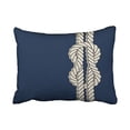 thumbnail image 1 of WinHome Rectangl Throw Pillow Covers Retro Blue Nautical With Ships Rope Art Pillowcases Polyester 20 x 30 Inch With Hidden Zipper Home Sofa Cushion Decorative Pillowcase, 1 of 1