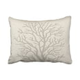 thumbnail image 1 of WinHome Rectangle Throw Pillow Covers Vintage Coral Tree In Taupe Grey Artistic Pillowcases Polyester 20 x 30 Inch With Hidden Zipper Home Sofa Cushion Decorative Pillowcase, 1 of 1