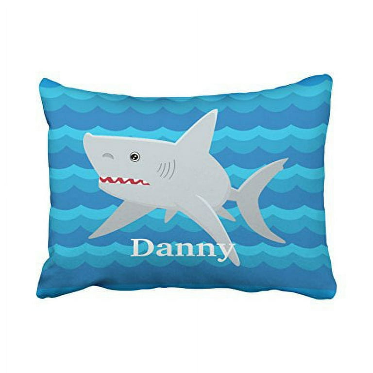 WinHome Rectangle Throw Pillow Covers Vintage Kids Shark Lover