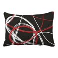thumbnail image 1 of WinHome Red And Black Abstract Polyesters Design Retro Spectacular Artistic Print Pattern Polyester 20 x 30 Inch Rectangle Throw Pillow Covers With Hidden Zipper Home Cushion Decorative Pillowcases, 1 of 1