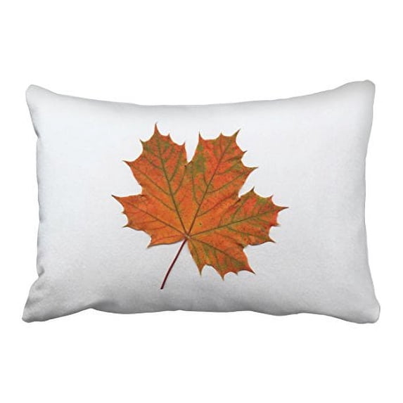 WinHome Red Maple Leaf Thanksgiving Happy Fall Decorative Pillow Cover With Hidden Zipper Decor Cushion Two Side 20x30 inches