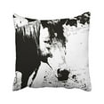 thumbnail image 1 of WinHome Retro Black And White Horse Polyester 18 x 18 Inch Square Throw Pillow Covers With Hidden Zipper Home Sofa Cushion Decorative Pillowcases, 1 of 1